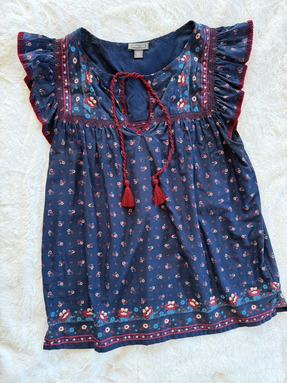 J. Crew Point Sur flutter top